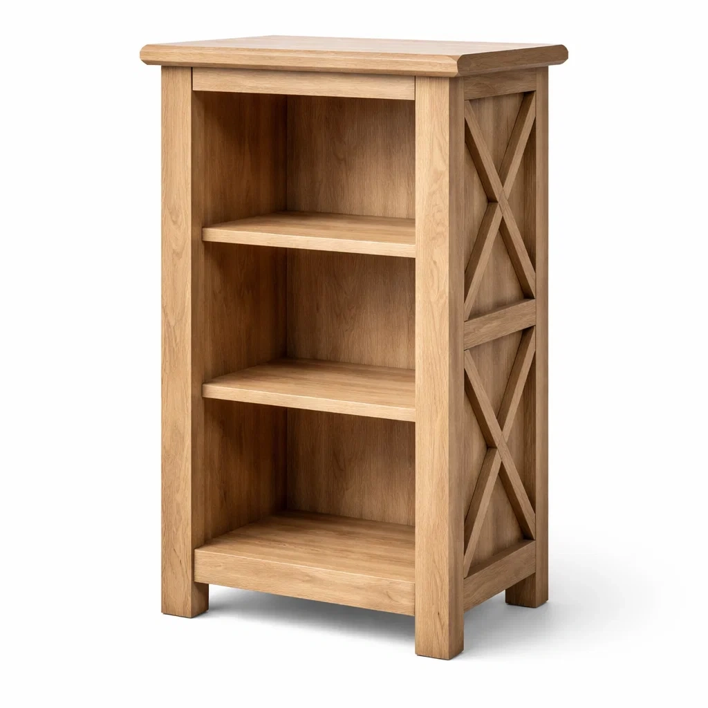Solid Wood Three Tier Storage Shelf-Hemsleyra