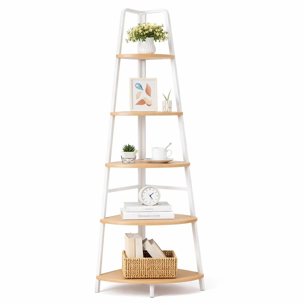 Modern Corner Ladder Display Shelf-Hemsleyra