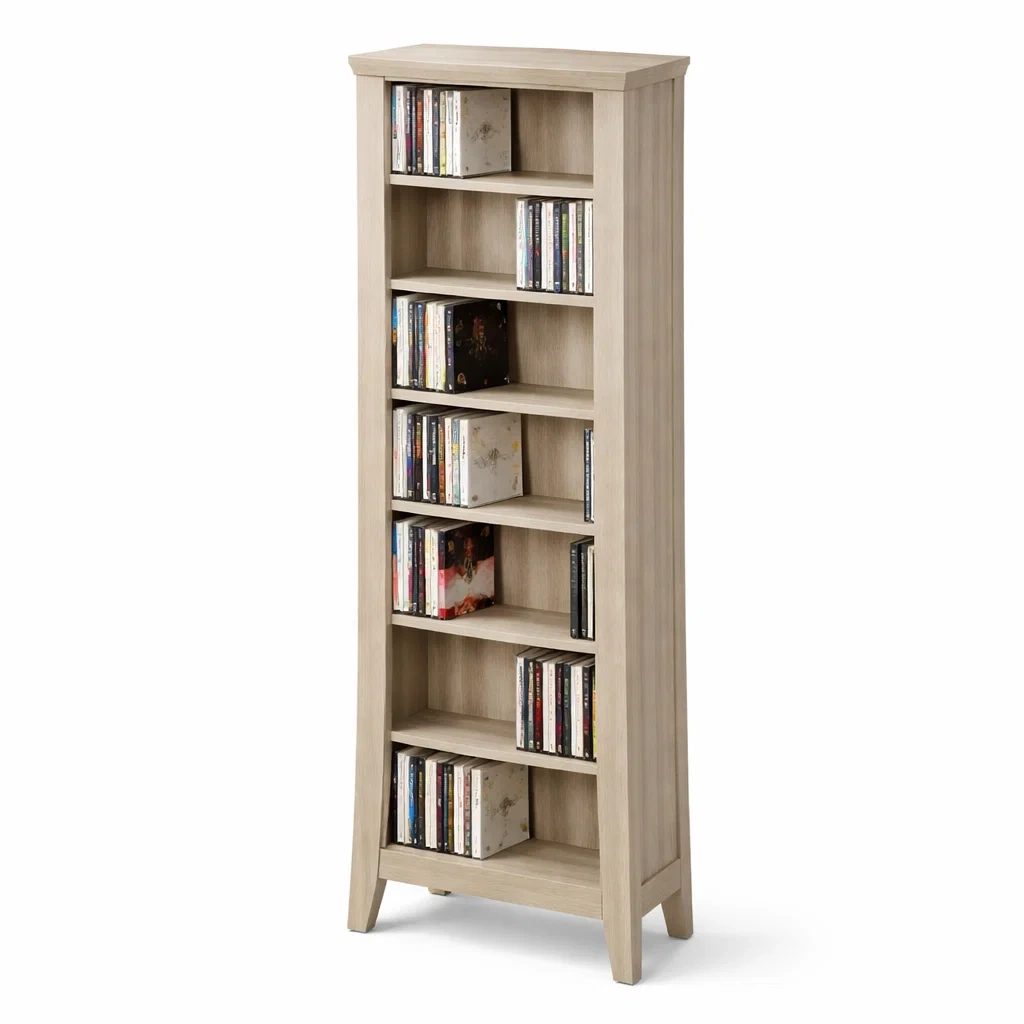 Tall Narrow Media Storage Cabinet-Hemsleyra