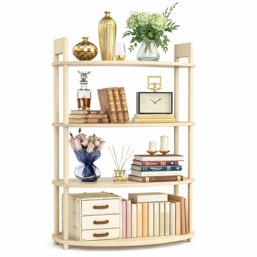 Classic Curved Display Storage Shelf-Hemsleyra