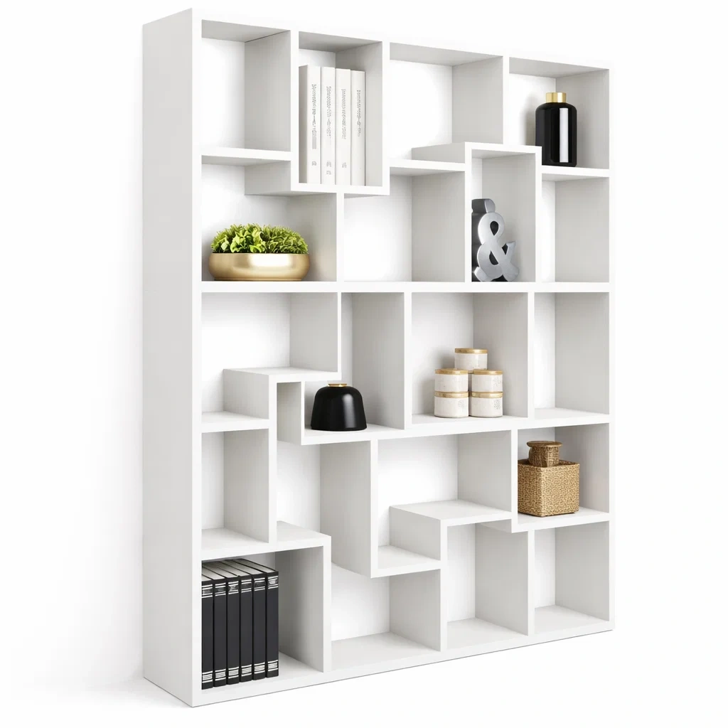 Modern Geometric Cube Storage Bookshelf Organizer-Hemsleyra