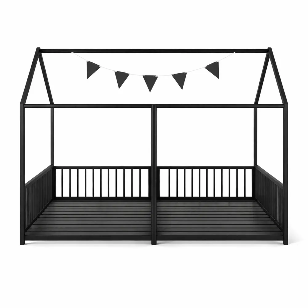 Lit multifonctionnel pour enfants 90x200 cm avec barrières