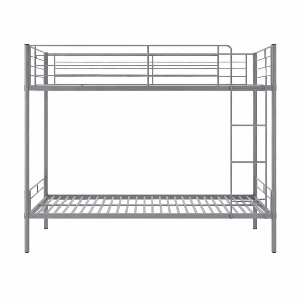 Lits superposés argentés pour enfants - 2 x 120 x 190 cm