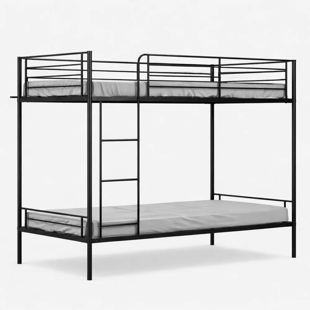 Lit superposé métal 2 places 90x190 cm pour enfant