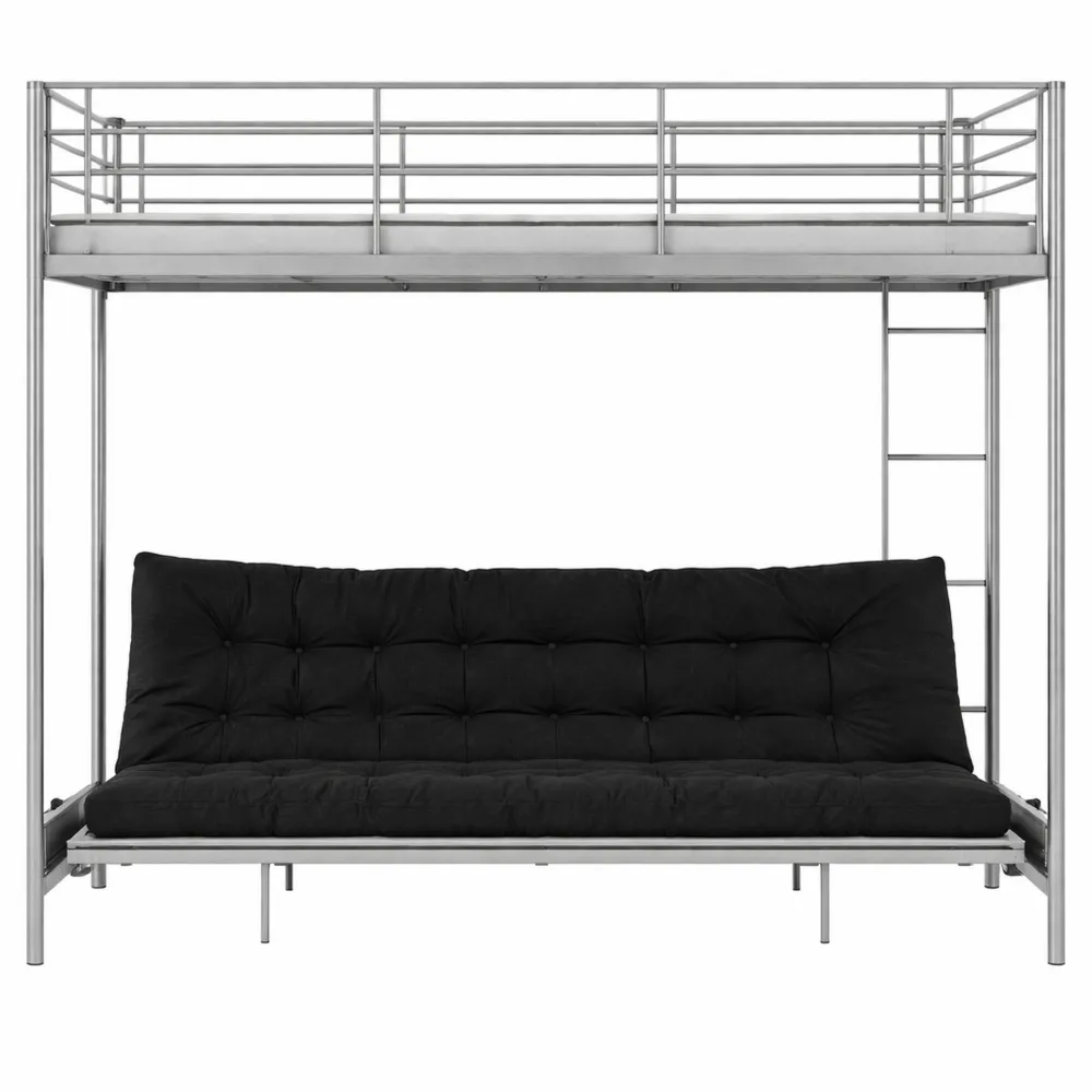 Lit superposé 90x190cm avec banquette convertible et sommier à lattes