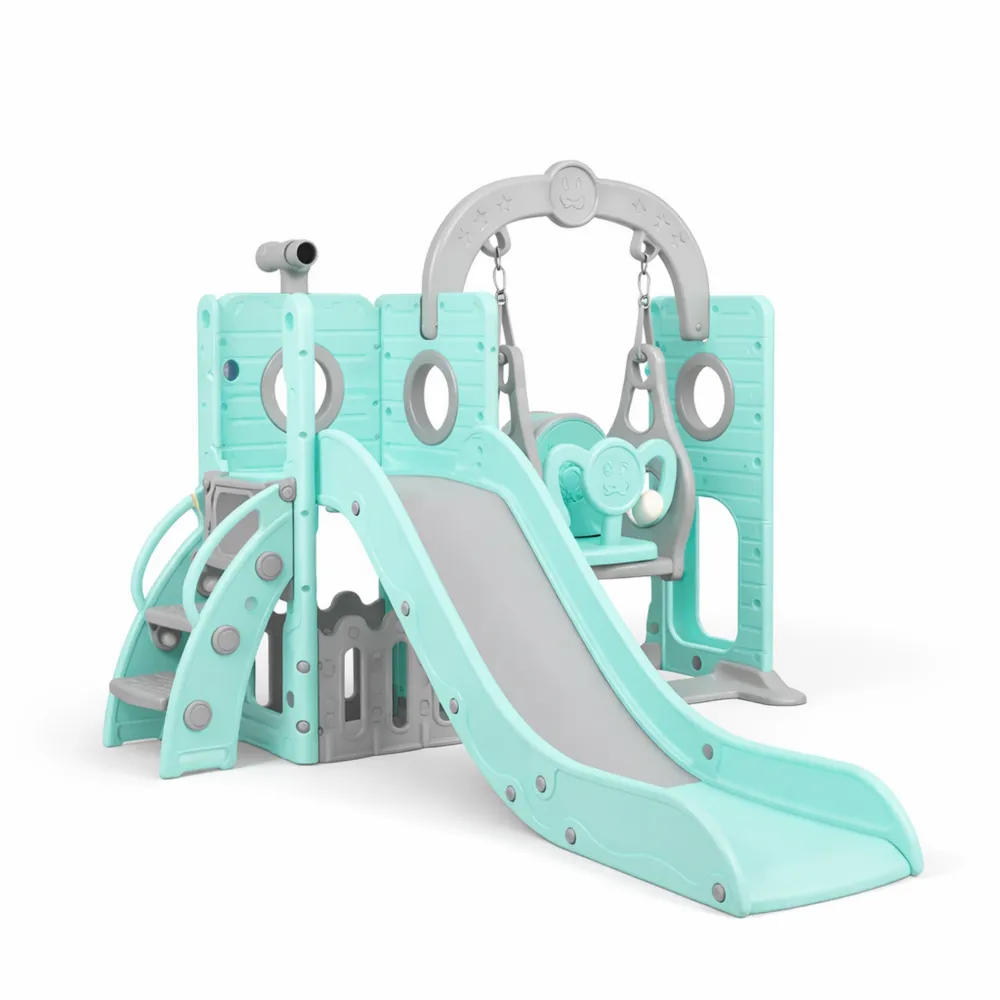 Jeu d'Aventure 5 en 1 pour Enfants avec Toboggan et Balançoire