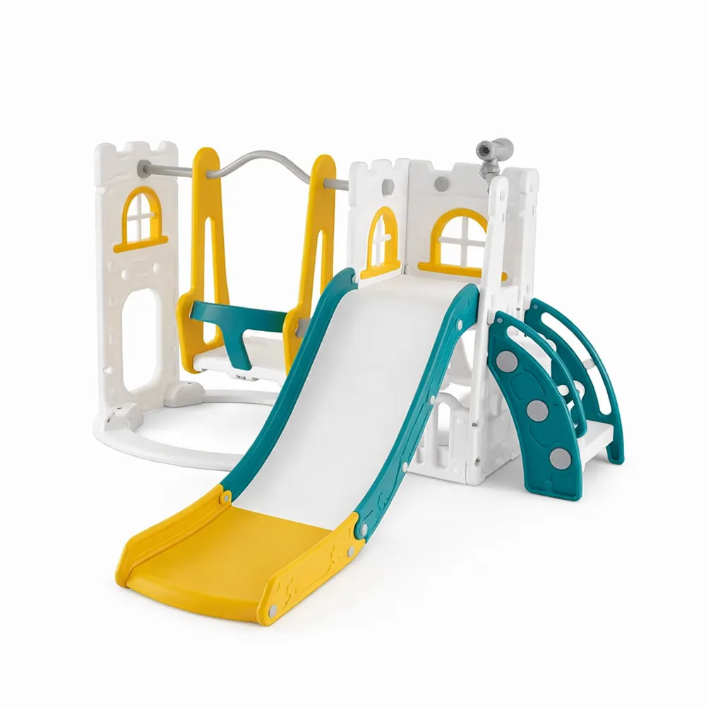 Aire de Jeux Enfants 7-en-1 Intérieure avec Toboggan