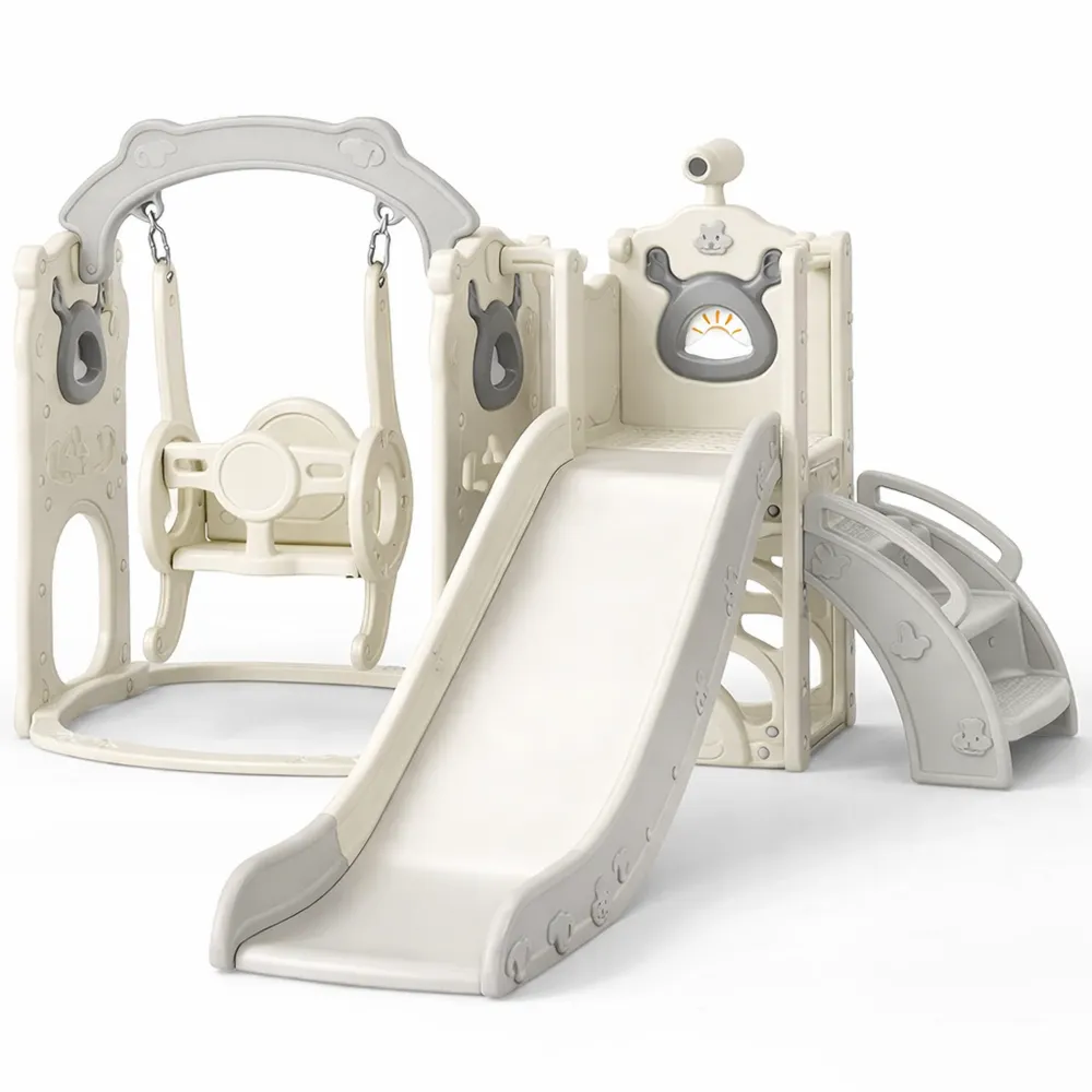 Toboggan pour tout-petits avec balançoire et thème élan de Noël