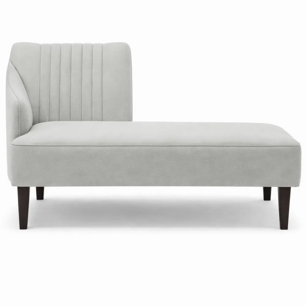 Chaise Longue Côté Droit en Velours pour Salon