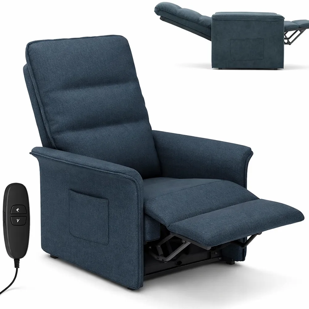 Fauteuil inclinable électrique avec angles réglables, idéal pour salon et home cinéma, gris foncé