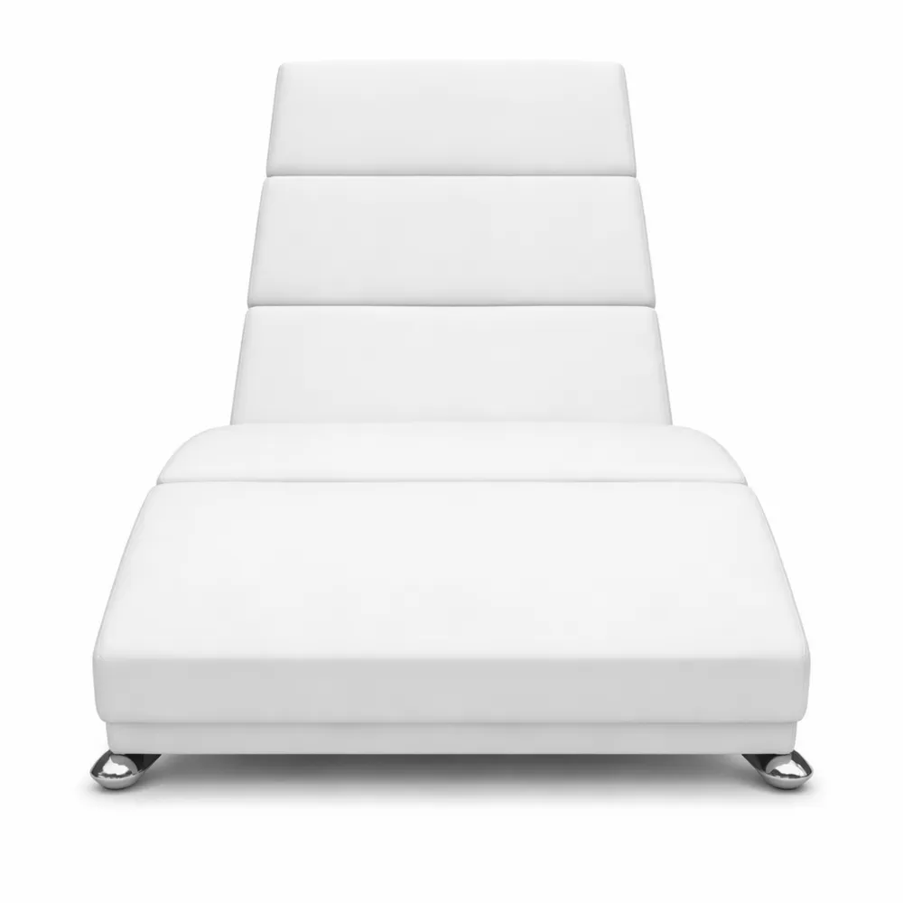 Chaise Longue Intérieure Design Massage et Chauffage Blanc