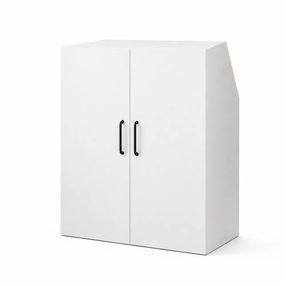 Armoire de Rangement pour Chambre Mansardée avec 2 Portes et 2 Tiroirs