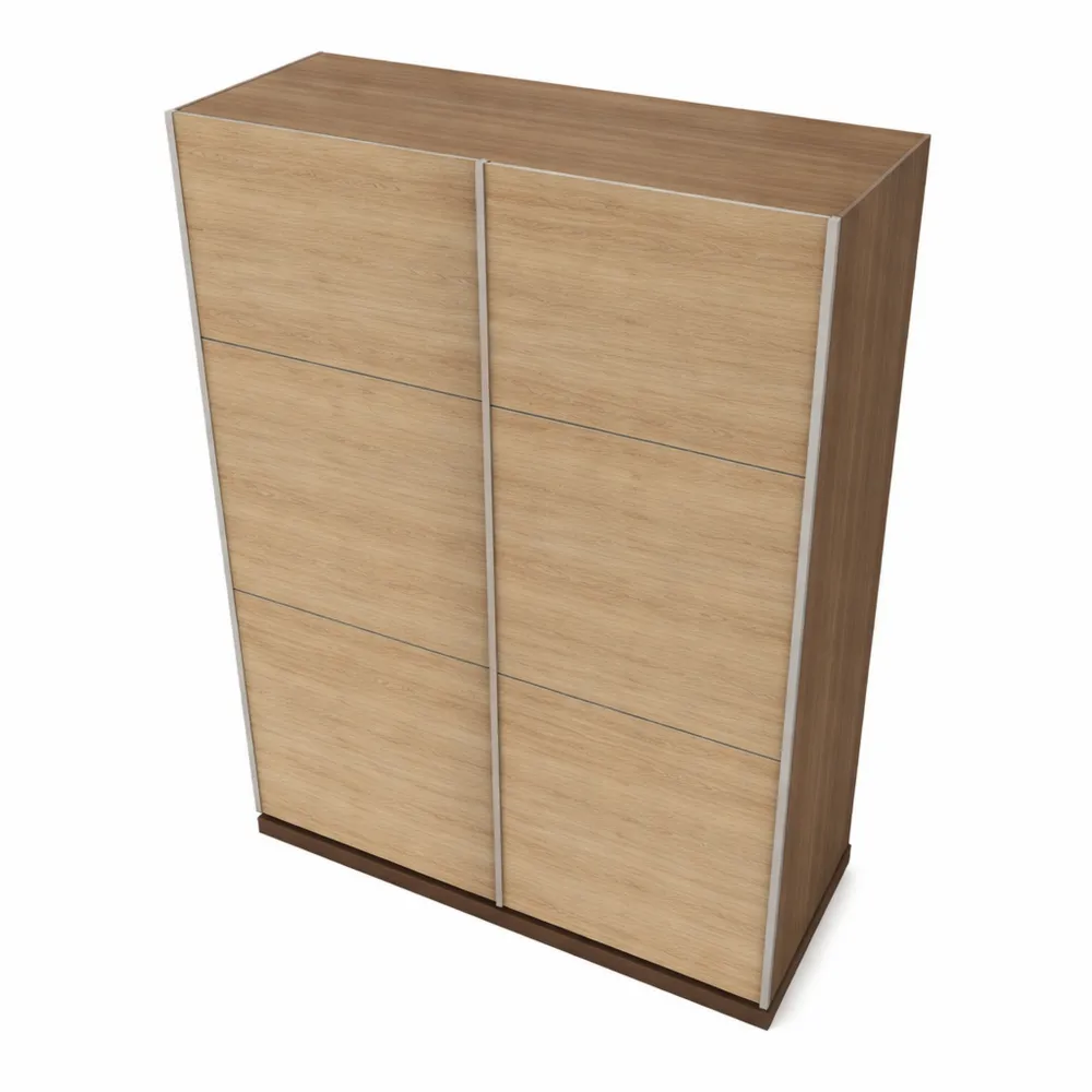 Armoire coulissante en chêne clair 175 x 210 x 59 cm
