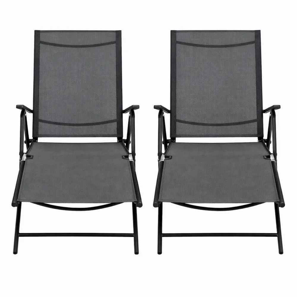 Transat pliable avec dossier réglable pour extérieur