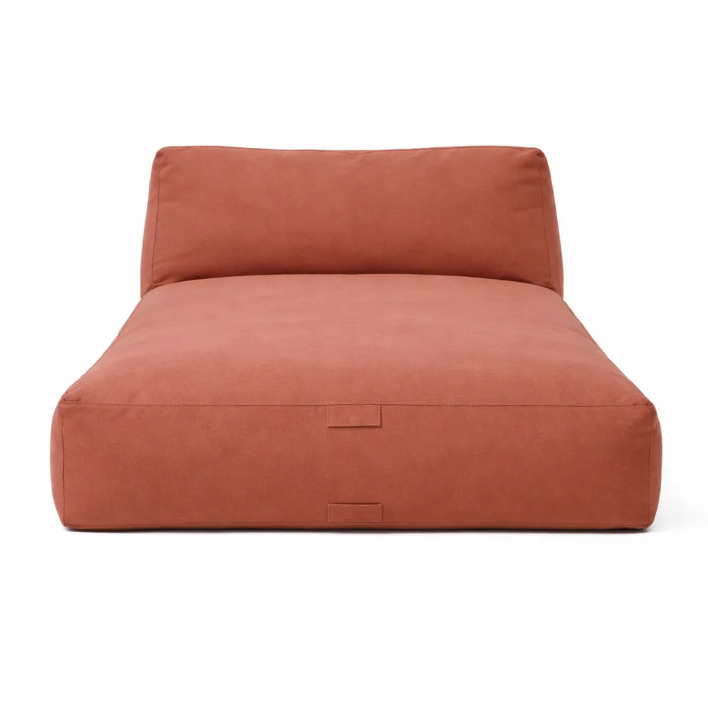 Canapé d'angle modulable d'extérieur terracotta