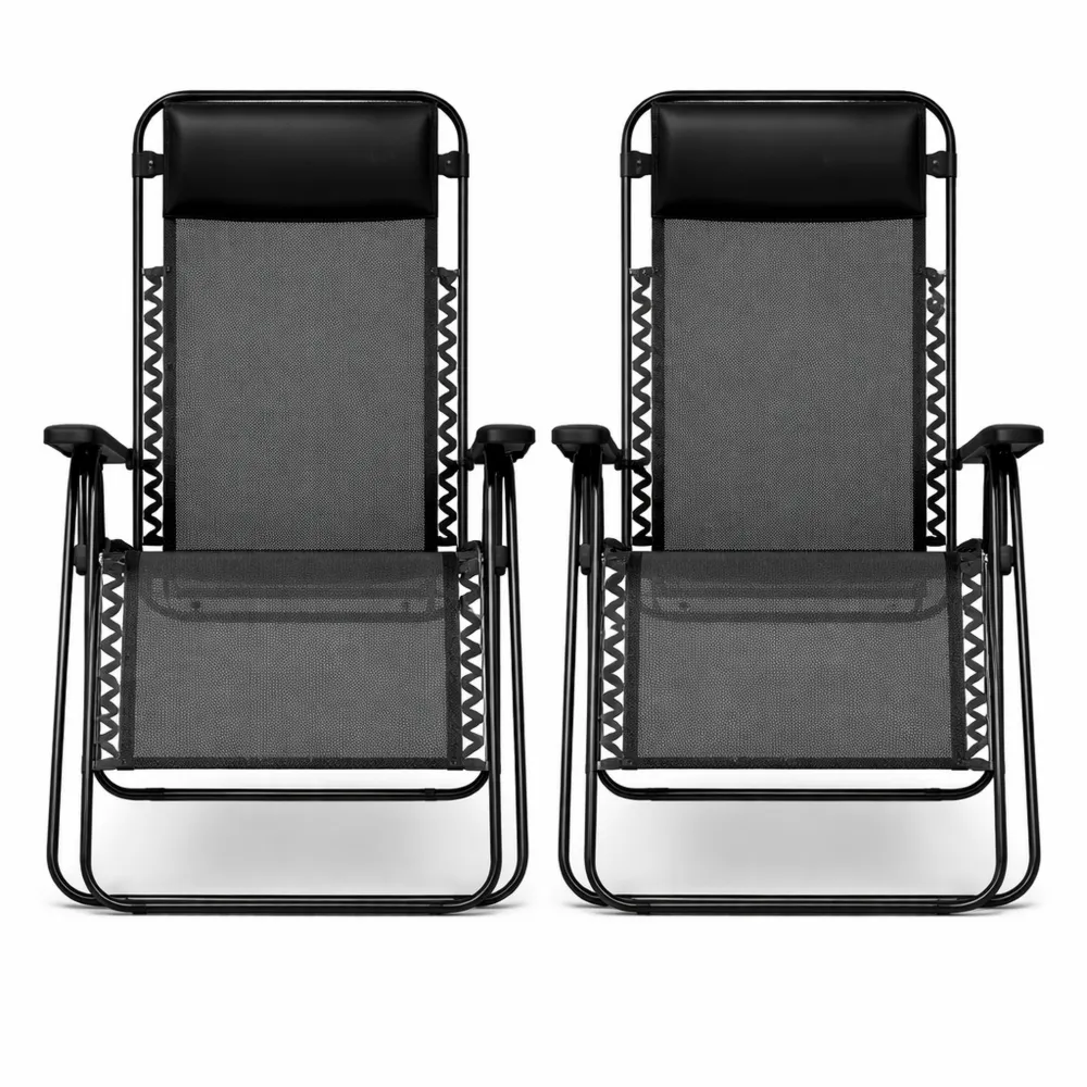 Ensemble de chaises pliantes réglables avec table latérale