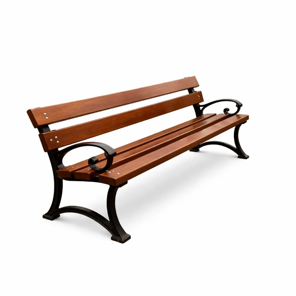 Banc de jardin en métal et bois résistant aux intempéries 170x59x73 cm