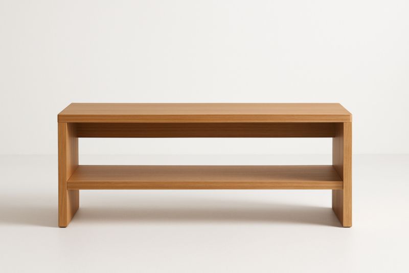 Table basse rectangulaire en bois 102x40x45cm