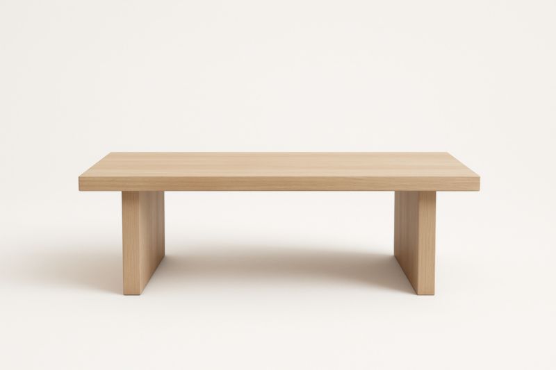 Table basse en bois massif rectangulaire 120x60x40 cm