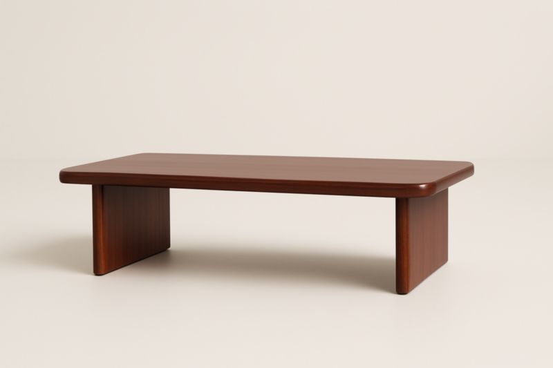 Table basse en bois massif Marron