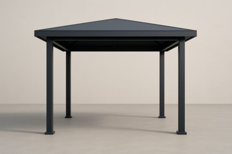 Pavillon de Jardin en Aluminium Gris 300x300x250 cm