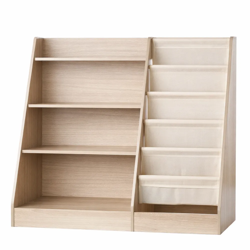 Étagère pour Enfants à 4 Niveaux avec Rangement Multiple-Woodbrookx