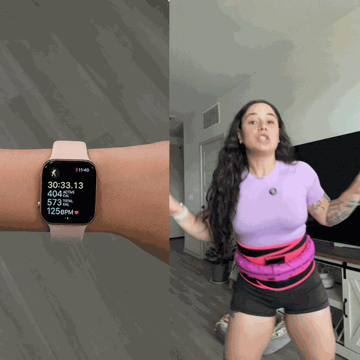 Activity tracked during a weighted hoop workout