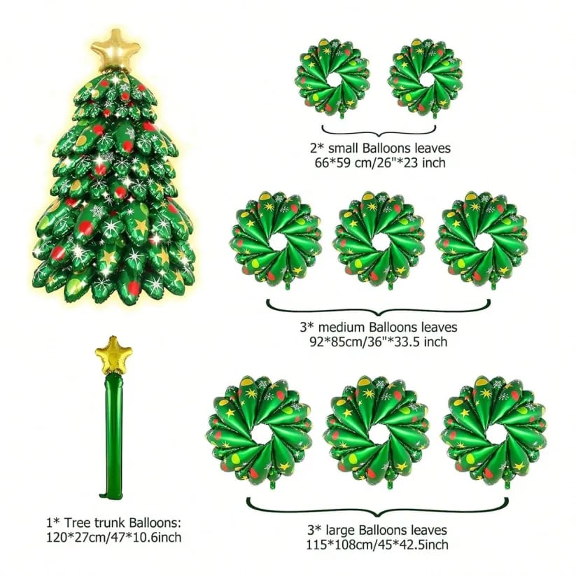 Early Black Friday Sale Buy 2 Get 1 Free 🎄4D Standing Large Christmas Tree Foil Balloon