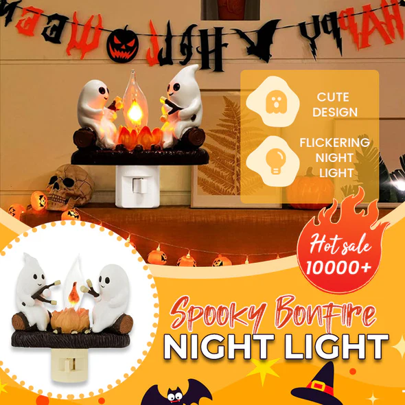 Last Day 50% OFF - Spooky and Cute Bonfire Ghost Night Light