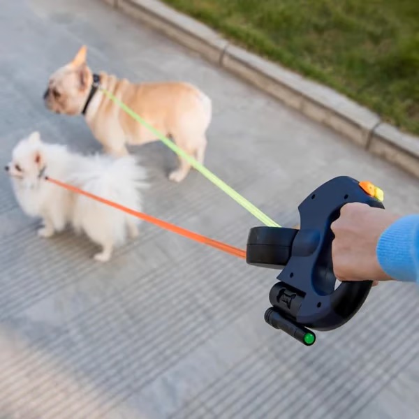Dual Dog Leash with Tangle-Free swivel