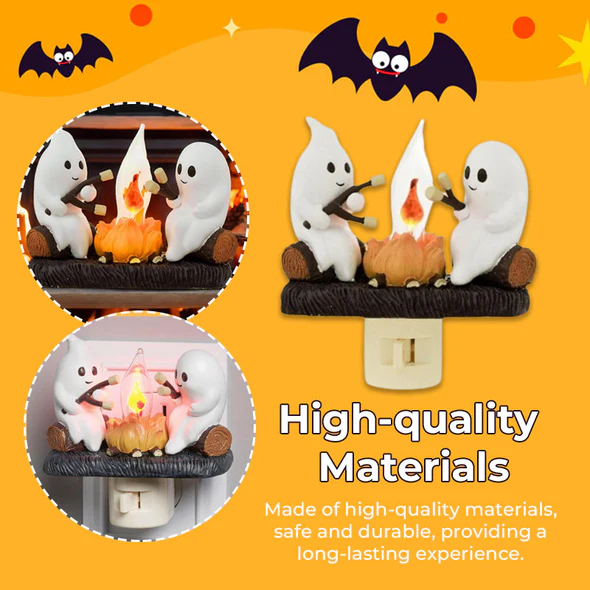 Last Day 50% OFF - Spooky and Cute Bonfire Ghost Night Light