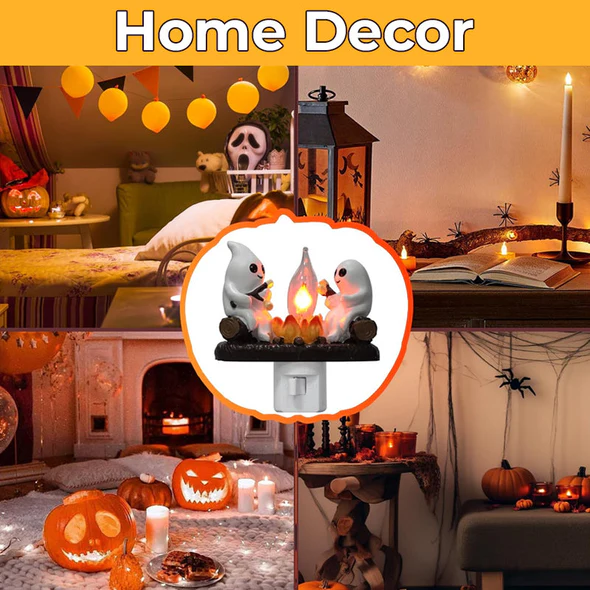 Last Day 50% OFF - Spooky and Cute Bonfire Ghost Night Light