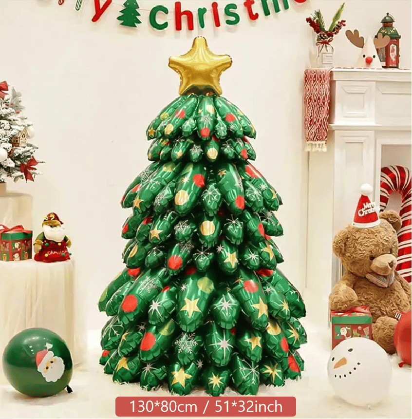 Early Black Friday Sale Buy 2 Get 1 Free 🎄4D Standing Large Christmas Tree Foil Balloon