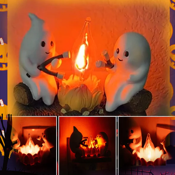 Last Day 50% OFF - Spooky and Cute Bonfire Ghost Night Light