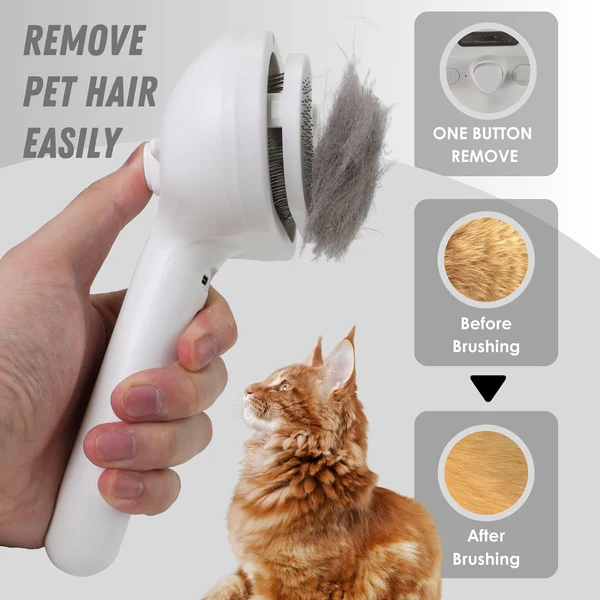 Mist Massage Brush sheddyMist PuffGroom Cat Brush