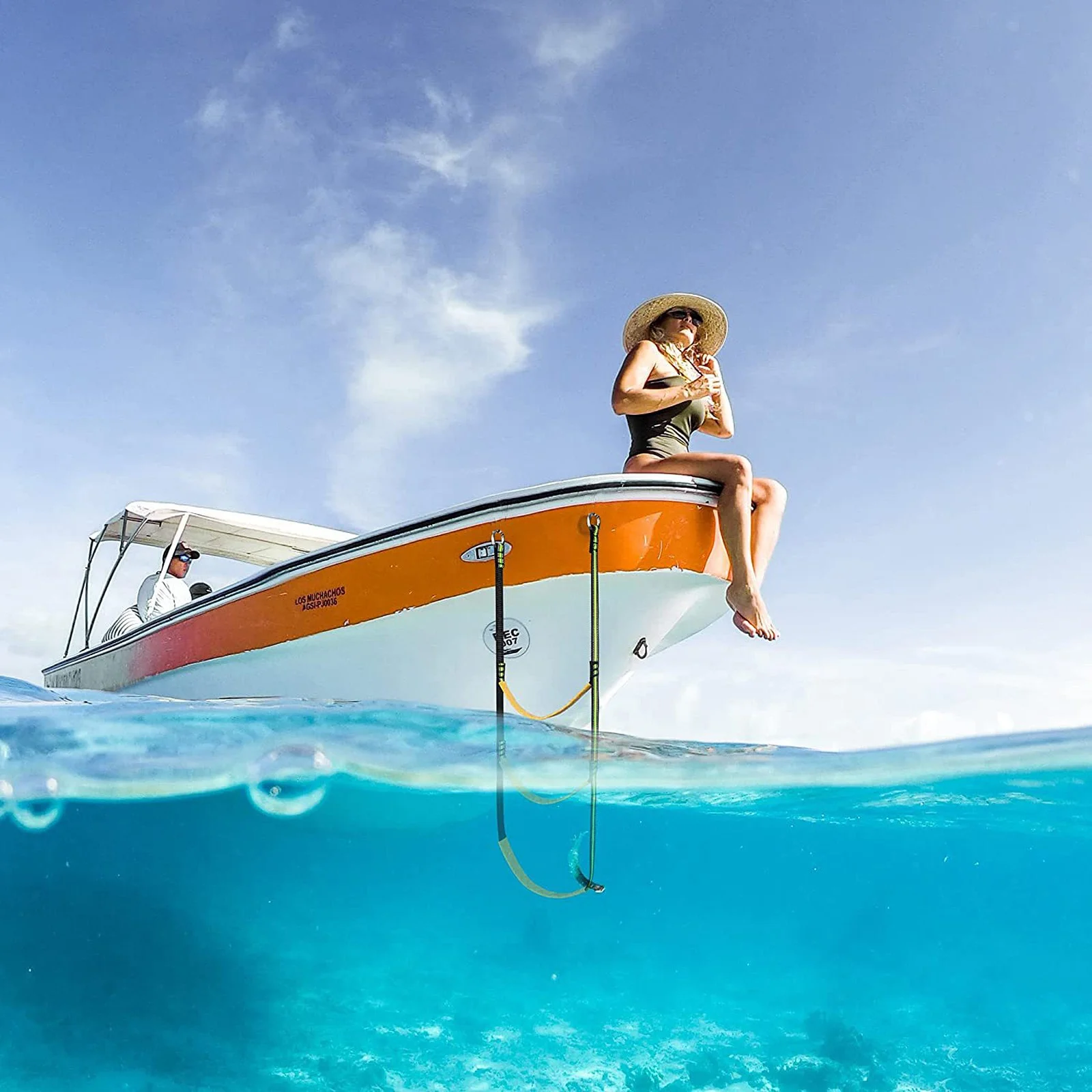 Folding Soft Ladder with Hook – Boarding Ladder for Inflatable Rubber Boats, Portable & Easy to Attach