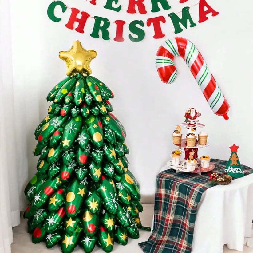 Early Black Friday Sale Buy 2 Get 1 Free 🎄4D Standing Large Christmas Tree Foil Balloon
