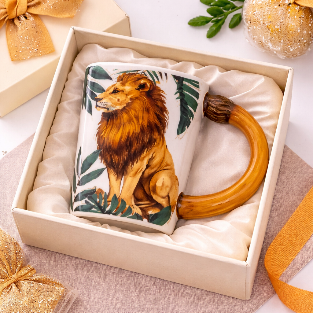 Personalized Wildlife Coffee Cup 🦩🦁🦓🐘