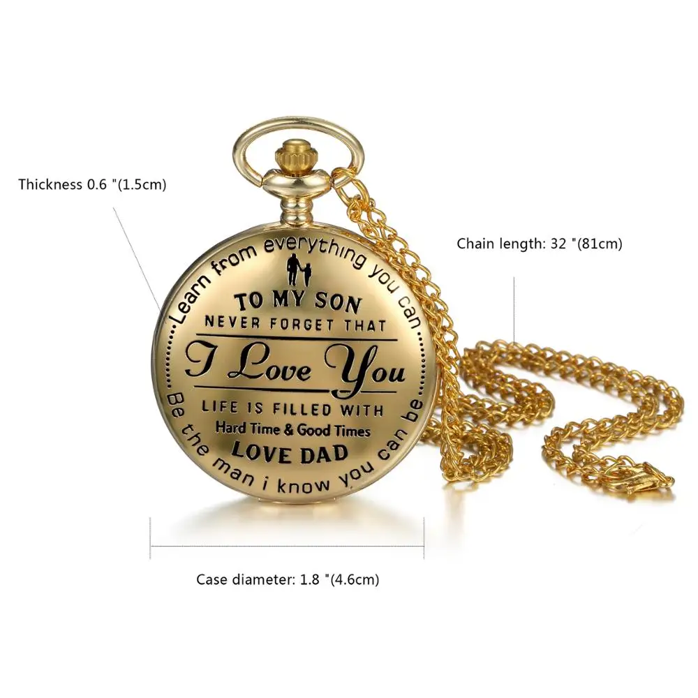 Special Gift For Son - Luxury Vintage Pocket Watch