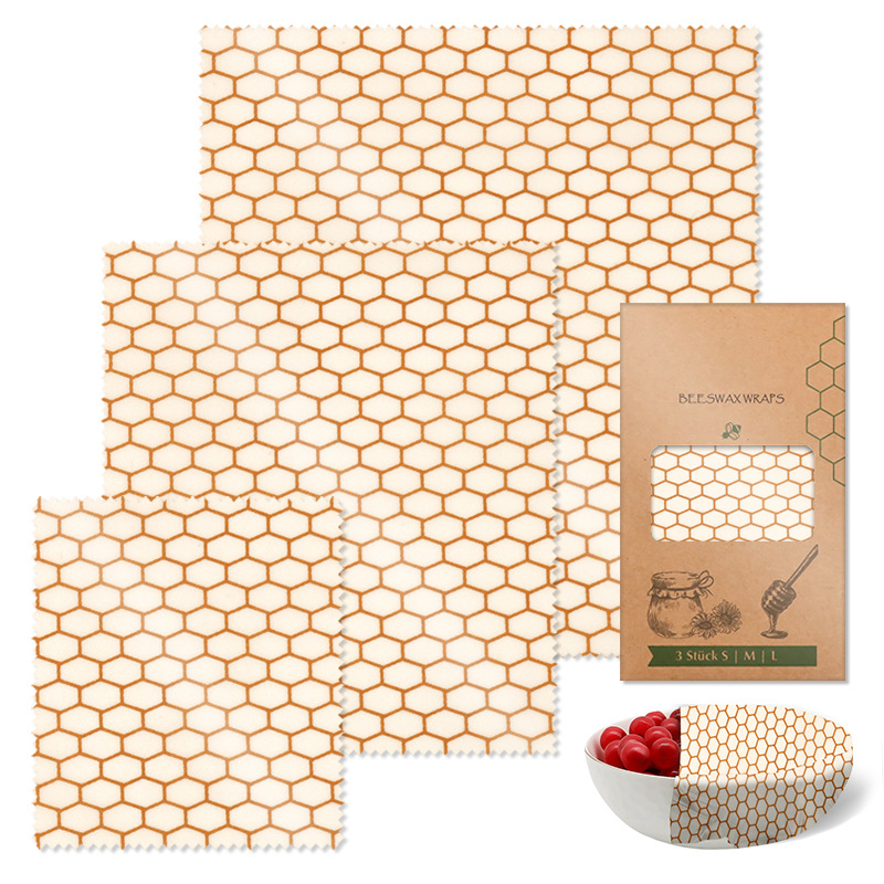 Beeswax Food Wraps: Honey Bees Set of 3