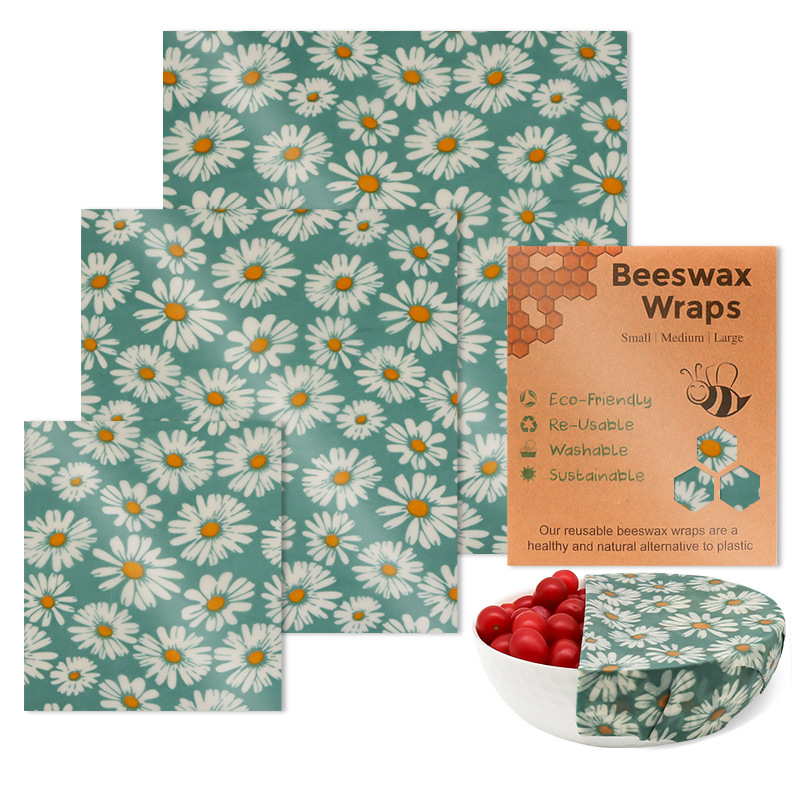 Beeswax Food Wraps: Honey Bees Set of 3