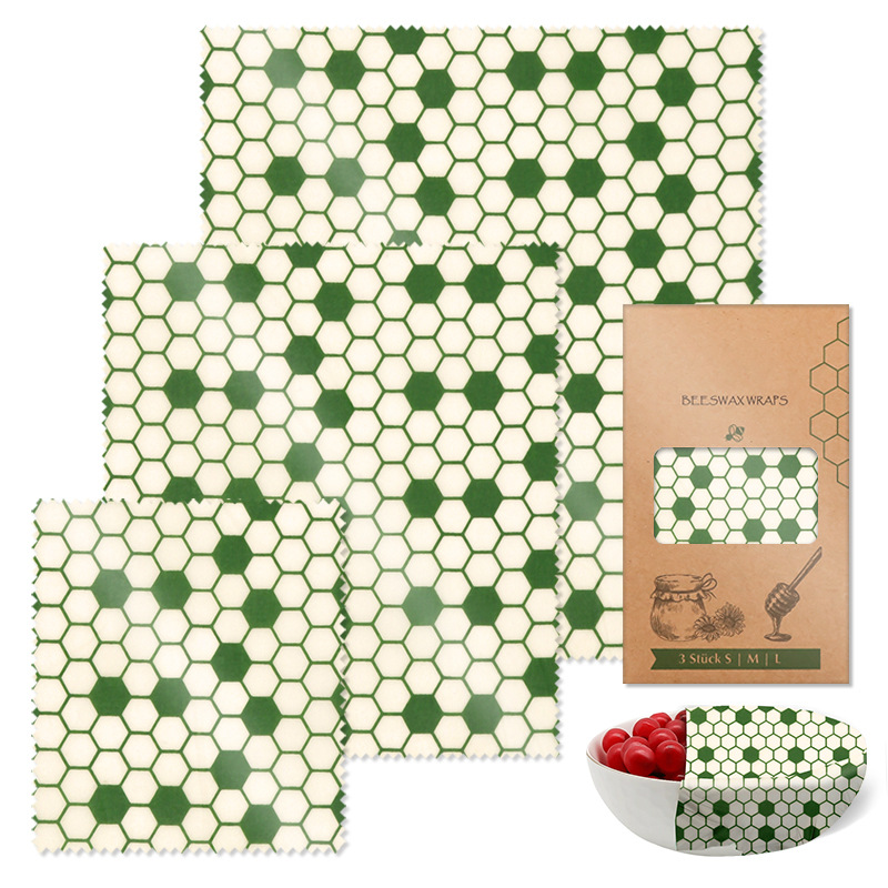 Beeswax Food Wraps: Honey Bees Set of 3