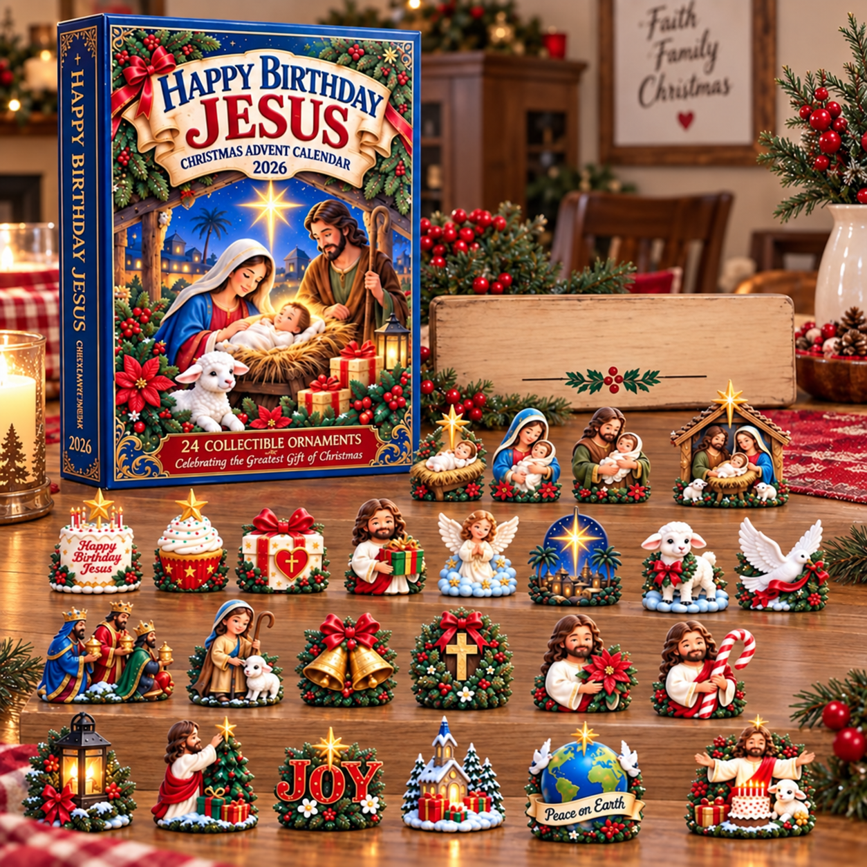 Happy Birthday Jesus Ornament Advent Calendar 2026 view 3