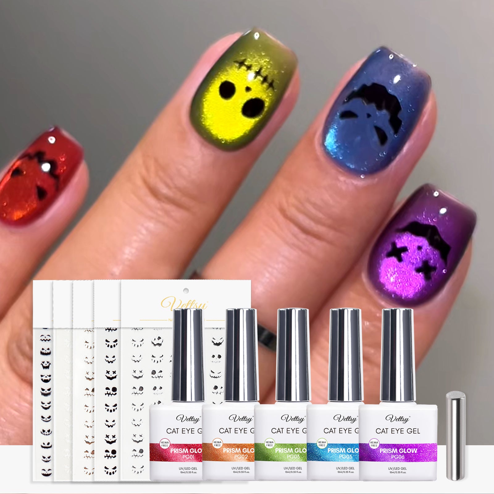 Basic Ghost Party nail art set contents