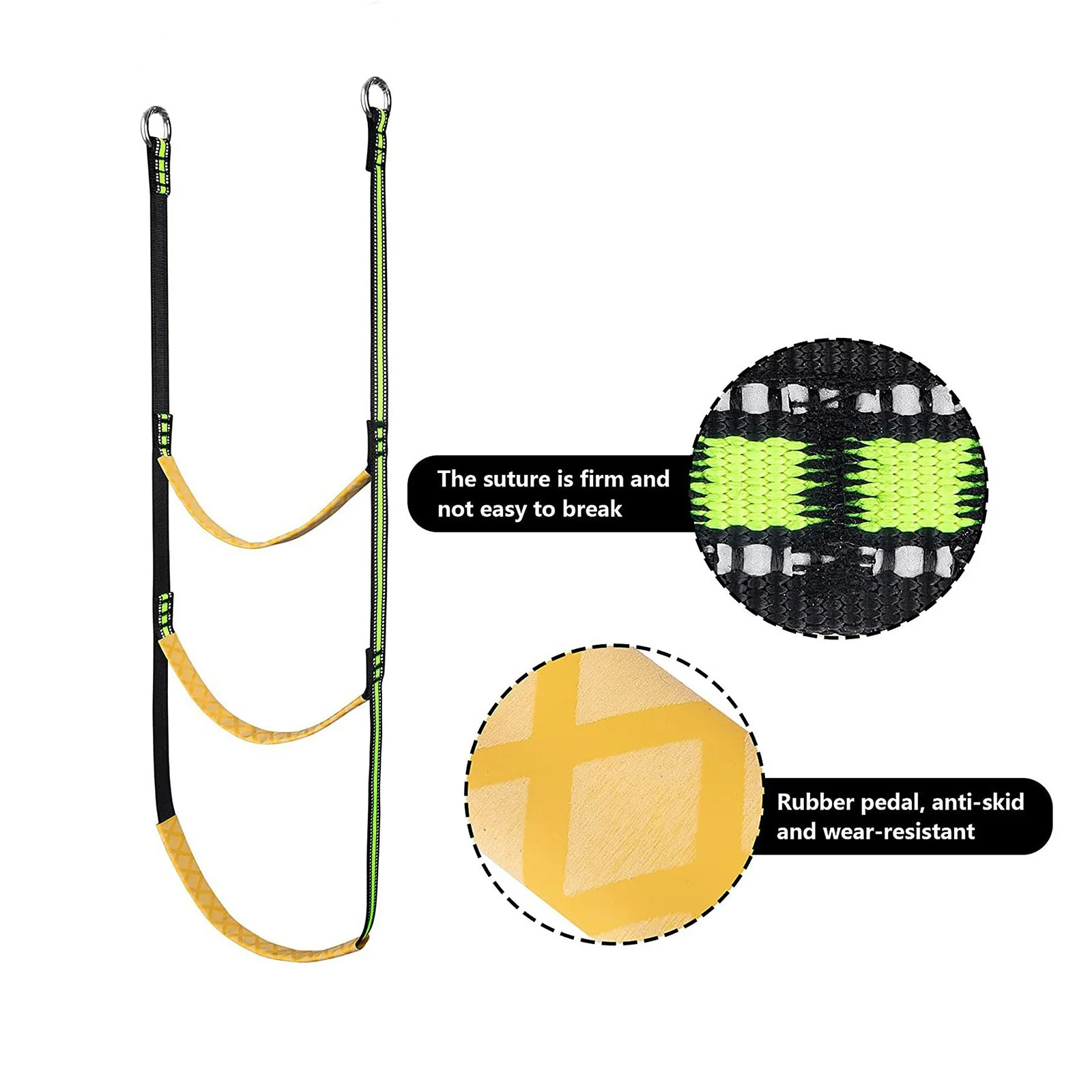 Folding Soft Ladder with Hook – Boarding Ladder for Inflatable Rubber Boats, Portable & Easy to Attach