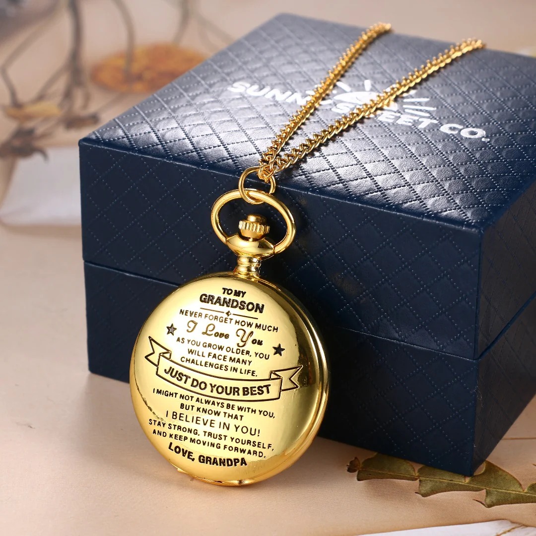 To Grandson / From Grandpa - Luxury Vintage Pocket Watch Gift SS#20