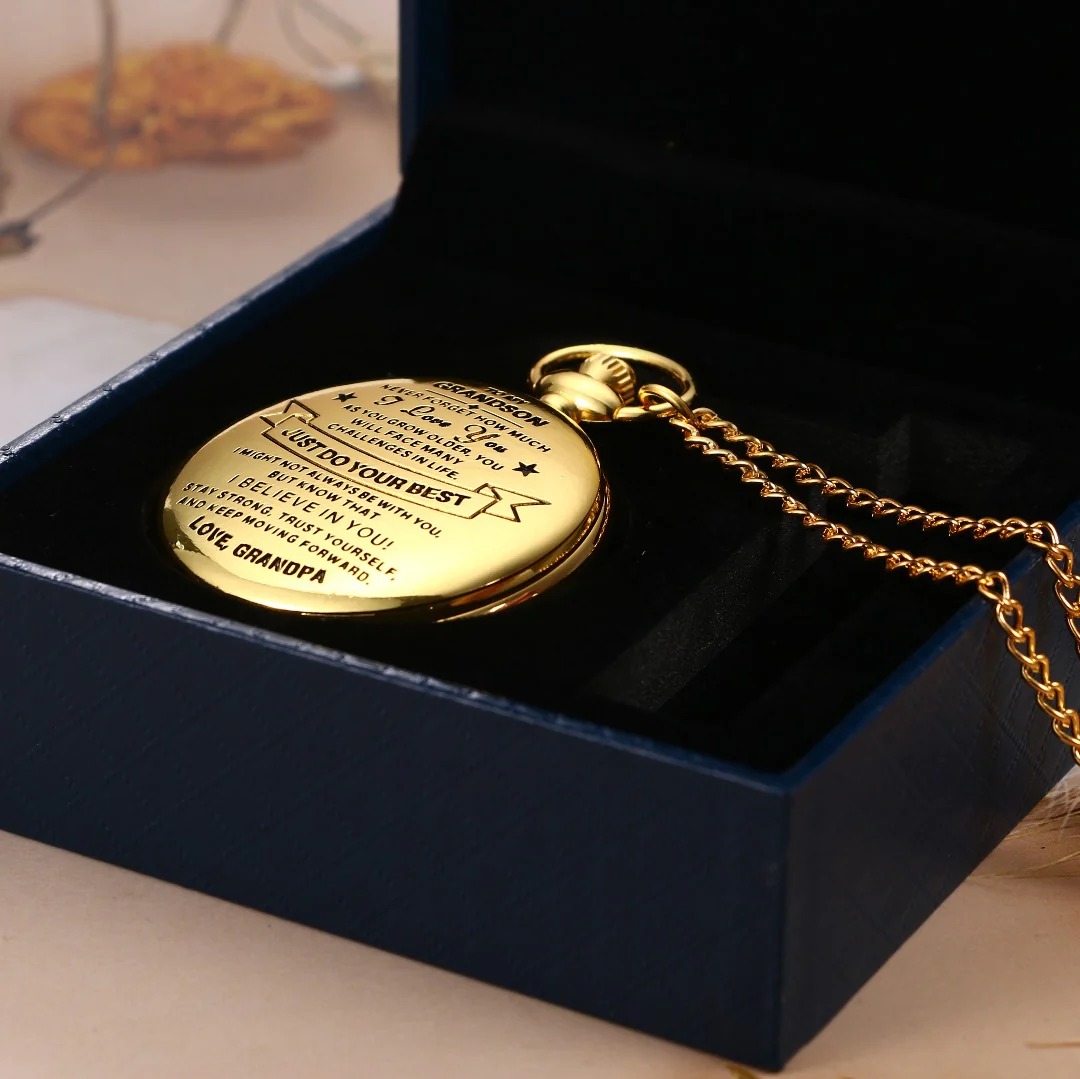 To Grandson / From Grandpa - Luxury Vintage Pocket Watch Gift SS#20