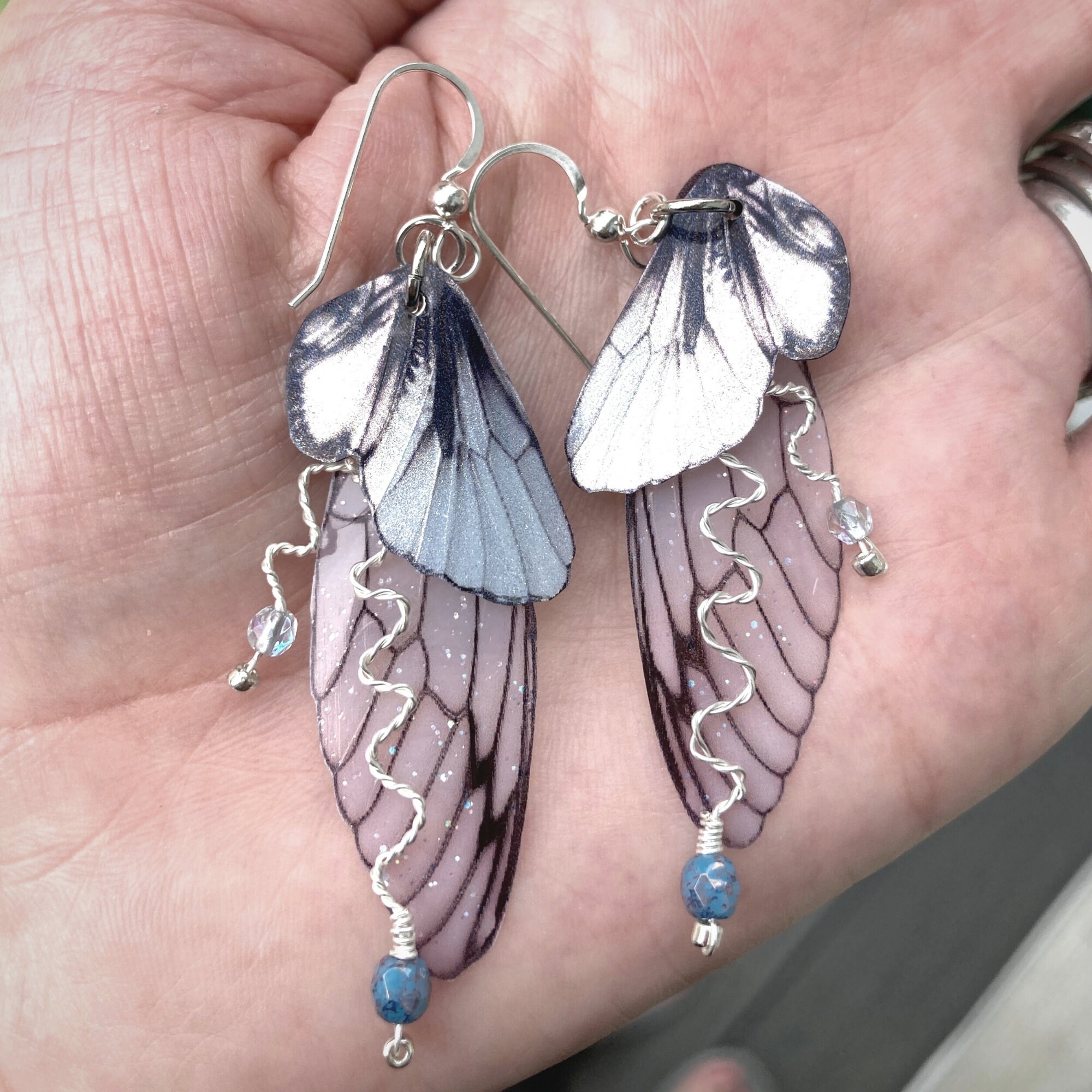 Silver Fairy Grunge Earrings