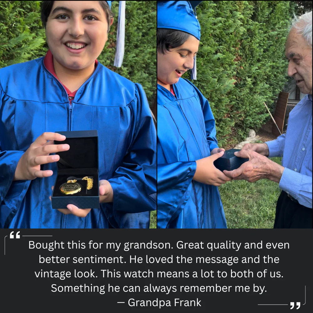 To Grandson / From Grandpa - Luxury Vintage Pocket Watch Gift SS#20