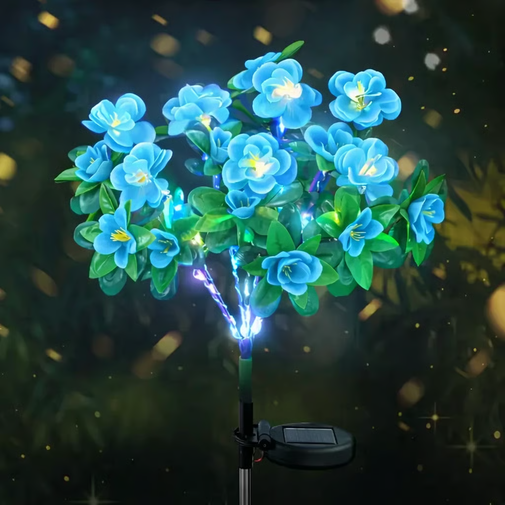 🌸✨ EverGlow Memorial Garden Bloom Lights – Featuring Ultra-Realistic Artificial Petals, Solar-Powered & Weatherproof🏡🌪️
